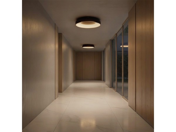 kelvo® SALEM KLV-101-0280 Φωτιστικό Οροφής LED 75W 7500lm 120° AC 220-240V IP20 Ρυθμιζόμενο Λευκό CCT με Χειριστήριο από 2700K έως 6000K Dimmable - Lumileds SMD Chip - Καφέ Ματ - Μ45 x Π45 x Υ9.5cm - 3 Χρόνια Εγγύηση