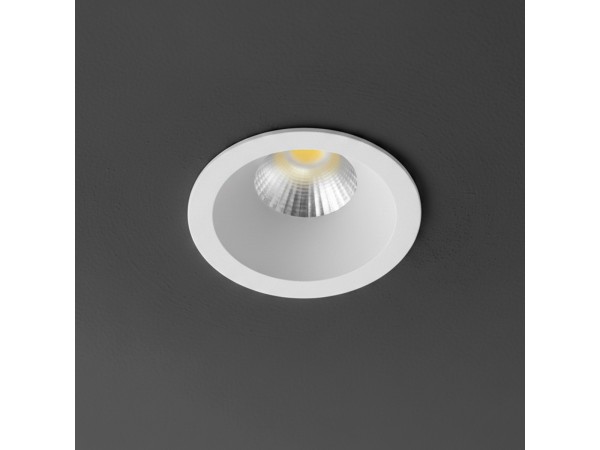 kelvo® DOT KLV-101-0304 Χωνευτό Φωτιστικό Downlight Σποτ LED 5W 650lm 38° AC 220-240V IP20 Φυσικό Λευκό 4500K - Bridgelux COB Chip & TÜV SÜD Driver - Λευκό Ματ - Μ4 x Π4 x Υ5.9cm / Q3.5cm - 5 Χρόνια Εγγύηση