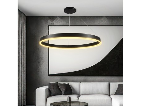 kelvo® VENOM KLV-101-0193 Κρεμαστό Φωτιστικό Οροφής LED 75W 7500lm 120° AC 220-240V IP20 Ρυθμιζόμενο Λευκό CCT με Χειριστήριο από 2700K έως 6000K Dimmable - Lumileds SMD Chip - Μαύρο Ματ - Μ100 x Π100 x Υ6.5cm - 3 Χρόνια Εγγύηση