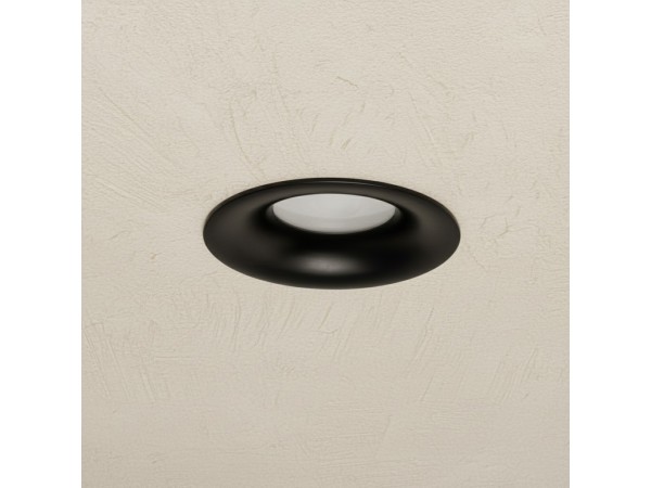 kelvo® LAMDA KLV-101-0044 Χωνευτό Φωτιστικό Downlight Σποτ Μπάνιου για Λάμπα MR16 με Ντουί GU10 AC 220-240V Αδιάβροχο IP65 - Μαύρο Ματ - Μ8.5 x Π8.5 x Υ3.5cm / Q7.5cm