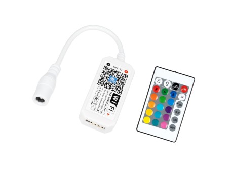 GloboStar® 73441 Ασύρματος LED Mini Dream-Color Magic Digital RGBW Controller με Χειριστήριο RF 21 Keys για LED Digital RGBW Προϊόντα 5v - 12v - 24v 2048 IC Μ25xΠ1.1xΥ1.1