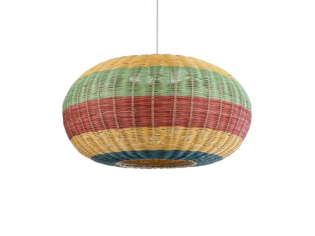 GLOBOSTAR® CABALLEROS 02056 Boho Κρεμαστό Φωτιστικό Οροφής με Ντουί 1 x E27 AC 220-240V IP20 - Πολύχρωμο - Μ70 x Π70 x Υ36cm