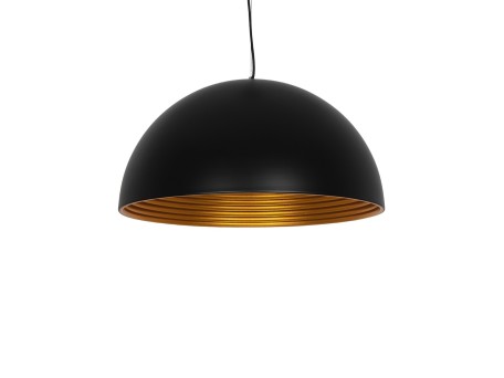 GLOBOSTAR® MEDEA 01344 Μοντέρνο Κρεμαστό Φωτιστικό Οροφής με Ντουί 1 x E27 AC 220-240V IP20 - Μαύρο & Χρυσό - Μ60 x Π60 x Υ30cm