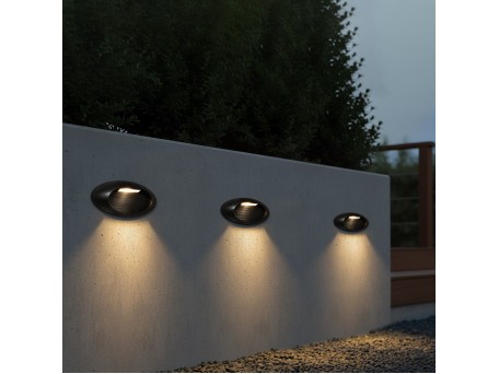 kelvo® STEPART KLV-101-0098 Φωτιστικό Σκαλοπατιού / Διαδρόμου LED 3W 375lm 45° AC 220-240V Αδιάβροχο IP65 Θερμό Λευκό 2700K - Lumileds SMD Chip & TÜV SÜD Driver - Μαύρο Ματ - Μ26 x Π5.5 x Υ13cm - 5 Χρόνια Εγγύηση