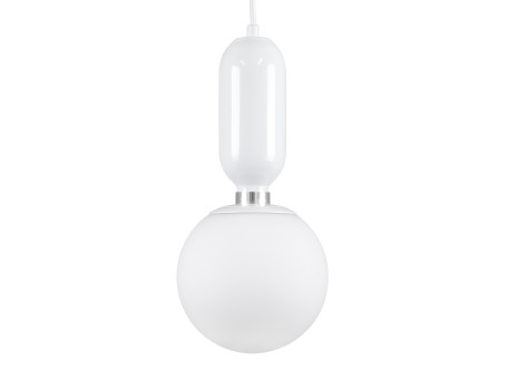 GLOBOSTAR® MAVERICK 00944 Μοντέρνο Κρεμαστό Φωτιστικό Οροφής με Ντουί 1 x E27 AC 220-240V IP20 - Λευκό - Μ15 x Π15 x Υ33cm