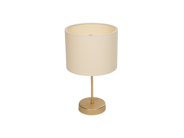 GLOBOSTAR® WIZ 203-0180 Μοντέρνο Επιτραπέζιο Φωτιστικό Πορτατίφ με Ντουί 1 x E27 AC 220-240V IP20 - Χρυσο & Μπεζ - Μ22 x Π22 x Υ36.5cm