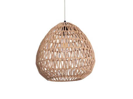 GLOBOSTAR® JJENSON 00911 Boho Κρεμαστό Φωτιστικό Οροφής με Ντουί 1 x E27 AC 220-240V IP20 - Μπεζ - Μ35 x Π35 x Υ35cm