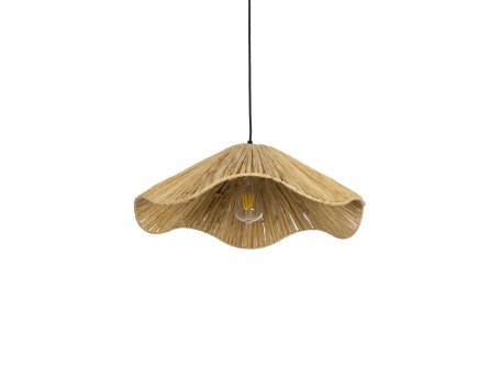 GLOBOSTAR® PAJERO 204-0177 Boho Κρεμαστό Φωτιστικό Οροφής Μονόφωτο 1 x E27 AC 220-240V IP20 Μπεζ - Μ50 x Π50 x Υ20cm