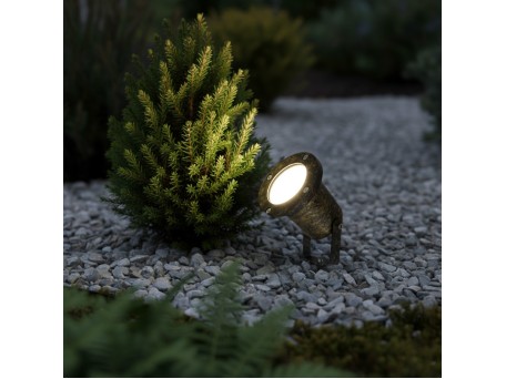 kelvo® GARDELINI KLV-101-0005 Φωτιστικό Σποτ Κήπου για Φυτά & Δέντρα με Καρφωτή Βάση για Λάμπα MR16 με Ντουί GU10 AC 220-240V Αδιάβροχο IP65 - Χρυσό Εφέ Σκουριάς Ματ - Μ10 x Π10 x Υ30cm