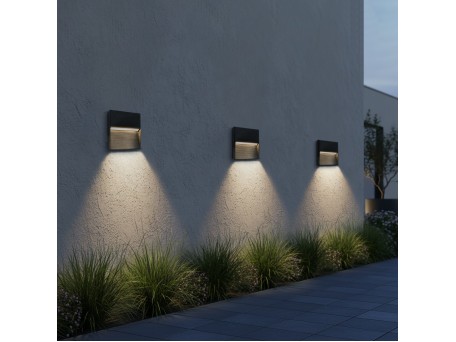 kelvo® STEPART KLV-101-0104 Φωτιστικό Σκαλοπατιού / Διαδρόμου LED 4W 500lm 45° AC 220-240V Αδιάβροχο IP65 Θερμό Λευκό 2700K - Lumileds SMD Chip & TÜV SÜD Driver - Μαύρο Ματ - Μ15 x Π3.5 x Υ15cm - 5 Χρόνια Εγγύηση