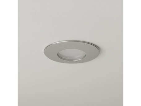 kelvo® KAPA KLV-101-0040 Χωνευτό Φωτιστικό Downlight Σποτ Μπάνιου για Λάμπα MR16 με Ντουί GU10 AC 220-240V Αδιάβροχο IP65 - Νίκελ Χρώμιο - Μ8.5 x Π8.5 x Υ4.2cm / Q7.5cm