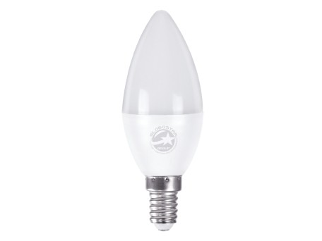 GLOBOSTAR® CANDLE 60000 Λάμπα Κεράκι E14 C37 LED 4W 400lm 260° AC 220-240V IP20 Ψυχρό Λευκό 6000K - Lumileds SMD Chip - Λευκό Γαλακτερό - Μ3.7 x Π3.7 x Υ10cm - 3 Χρόνια Εγγύηση
