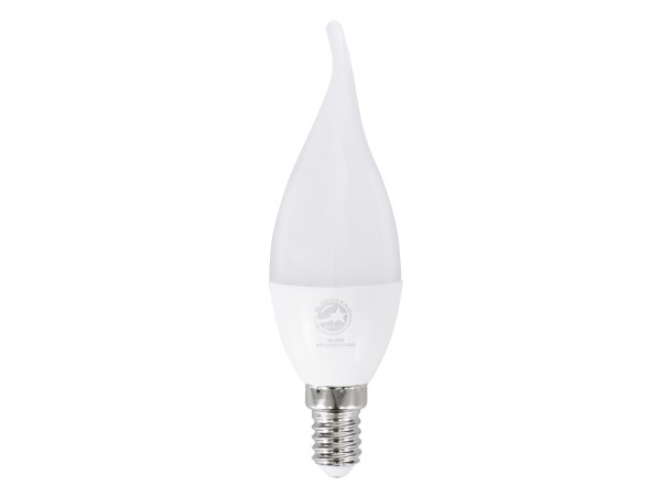 GLOBOSTAR® CANDLE 60008 Λάμπα Κεράκι E14 C37T LED 6W 564lm 260° AC 220-240V IP20 Θερμό Λευκό 2700K - Lumileds SMD Chip - Λευκό Γαλακτερό - Μ3.7 x Π3.7 x Υ12.5cm - 3 Χρόνια Εγγύηση