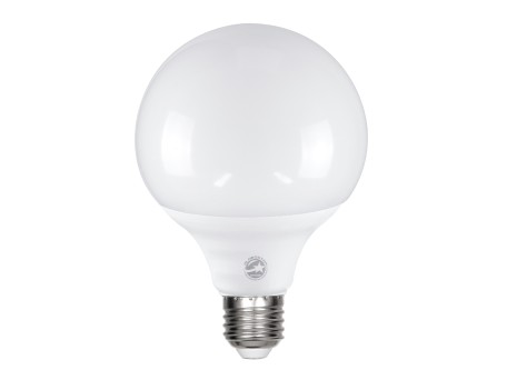 GLOBOSTAR® BUBBLE 60041 Λάμπα E27 G95 LED 15W 1410lm 260° AC 220-240V IP20 Θερμό Λευκό 2700K - Lumileds SMD Chip - Λευκό Γαλακτερό - Μ9.5 x Π9.5 x Υ14cm - 3 Χρόνια Εγγύηση