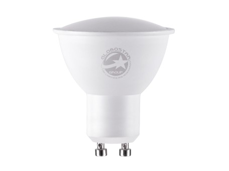 GLOBOSTAR® FLOODO 60096 Σποτ GU10 MR16 LED 4W 400lm 120° AC 220-240V IP20 Ψυχρό Λευκό 6000K - Bridgelux SMD Chip - Μ5 x Π5 x Υ5.8cm - 3 Χρόνια Εγγύηση