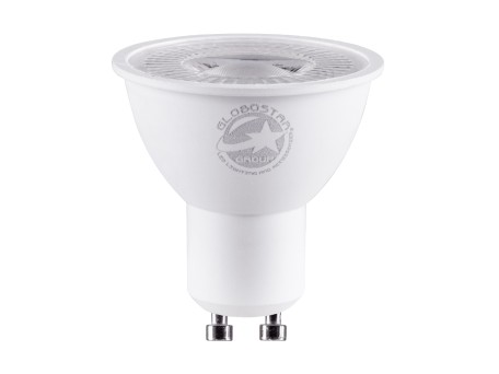 GLOBOSTAR® BEAMO 60120 Σποτ GU10 MR16 LED 7W 770lm 38° AC 220-240V IP20 Ψυχρό Λευκό 6000K Dimmable - Bridgelux SMD Chip - Μ5 x Π5 x Υ5.2cm - 3 Χρόνια Εγγύηση