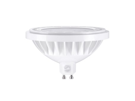 GLOBOSTAR® SPOTAR 60129 Σποτ GU10 AR111 LED 12W 1200lm 36° AC 220-240V IP20 Ψυχρό Λευκό 6000K Dimmable - Μ11 x Π11 x Υ6.6cm - 3 Χρόνια Εγγύηση