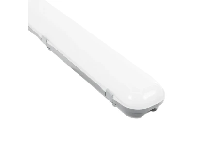 GLOBOSTAR® EMERGANO 60180 120cm Γραμμικό Βιομηχανικό Φωτιστικό Tri-Proof Τεχνολογίας Emergency με Ενσωματωμένη Μπαταρία Li-Ion 3.7V 5000mAH & Αυτονομία 3 Ώρες LED 48W 6240lm 120° AC 220-240V Αδιάβροχο IP65 Ψυχρό Λευκό 6000K - LUMILEDs SMD Chip & TÜV SÜD D