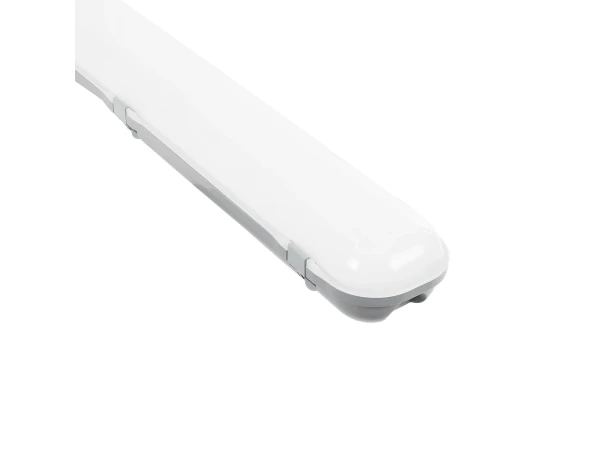 GLOBOSTAR® EMERGANO 60180 120cm Γραμμικό Βιομηχανικό Φωτιστικό Tri-Proof Τεχνολογίας Emergency με Ενσωματωμένη Μπαταρία Li-Ion 3.7V 5000mAH & Αυτονομία 3 Ώρες LED 48W 6240lm 120° AC 220-240V Αδιάβροχο IP65 Ψυχρό Λευκό 6000K - LUMILEDs SMD Chip & TÜV SÜD D