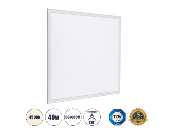 GLOBOSTAR® PANELETI 60207 Χωνευτό Panel Οροφής 60x60 LED 40W 3800lm 120° UGR<19 AC 220-240V IP20 Φυσικό Λευκό 4500K - Lumileds SMD Chip & TÜV SÜD Driver - Λευκό Γαλακτερό - Μ60 x Π60 x Υ1.5cm / Q56 x 56cm - 5 Χρόνια Εγγύηση GLOBOSTAR® PANELETI 60207 Χωνευτό Panel Οροφής 60x60 LED 40W 3800lm 120° UGR<19 AC 220-240V IP20 Φυσικό Λευκό 4500K - Lumileds SMD Chip & TÜV SÜD Driver - Λευκό Γαλακτερό - Μ60 x Π60 x Υ1.5cm / Q56 x 56cm - 5 Χρόνια Εγγύηση