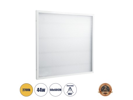 GloboStar® 60217 LED Panel Transparent 60x60cm 44W 3960lm 120° CRI≥80Ra AC 220-240V IP20 Μ60 x Π60 x Υ2.5cm - Θερμό Λευκό 2700K - 2 Χρόνια Εγγύηση