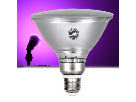 GLOBOSTAR® GARDENPAR 60232 Σποτ E27 PAR38 Σκληρού Υάλου LED 18W 900lm 60° AC 220-240V Αδιάβροχο IP65 Ροζ - Μ12 x Π12 x Υ13cm - 3 Χρόνια Εγγύηση