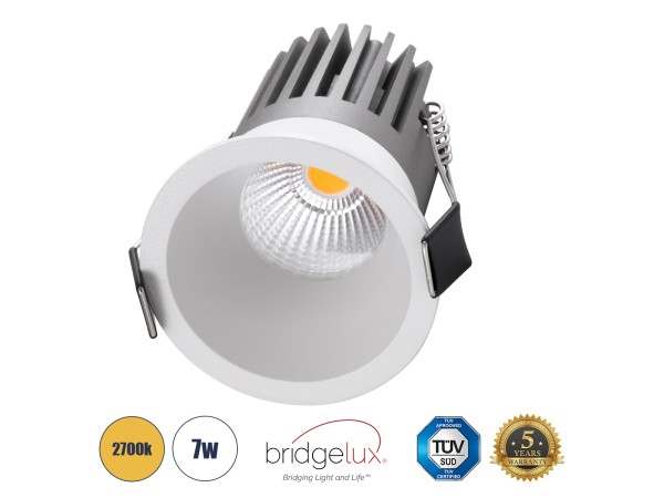 GLOBOSTAR® MICRO-B 60243 Χωνευτό Downlight Σποτ LED 7W 875lm 38° AC 220-240V IP20 Θερμό Λευκό 2700K - Bridgelux COB Chip & TÜV SÜD Driver - Λευκό Ματ - Μ6 x Π6 x Υ7.8cm / Q5cm - 5 Χρόνια Εγγύηση GLOBOSTAR® MICRO-B 60243 Χωνευτό Downlight Σποτ LED 7W 875lm 38° AC 220-240V IP20 Θερμό Λευκό 2700K - Bridgelux COB Chip & TÜV SÜD Driver - Λευκό Ματ - Μ6 x Π6 x Υ7.8cm / Q5cm - 5 Χρόνια Εγγύηση