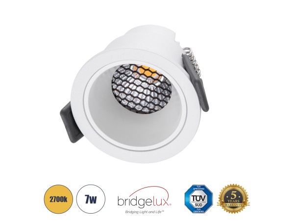 GLOBOSTAR® PLUTO-S 60249 Χωνευτό Downlight Σποτ με Honeycomb Anti Glare Reflector LED 7W 875lm 38° AC 220-240V IP20 Θερμό Λευκό 2700K - Bridgelux COB Chip & TÜV SÜD Driver - Λευκό Ματ - Μ6.4 x Π6.4 x Υ4.9cm / Q5.5cm - 5 Χρόνια Εγγύηση GLOBOSTAR® PLUTO-S 60249 Χωνευτό Downlight Σποτ με Honeycomb Anti Glare Reflector LED 7W 875lm 38° AC 220-240V IP20 Θερμό Λευκό 2700K - Bridgelux COB Chip & TÜV SÜD Driver - Λευκό Ματ - Μ6.4 x Π6.4 x Υ4.9cm / Q5.5cm - 5 Χρόνια Εγγύηση