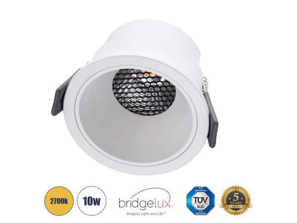GLOBOSTAR® PLUTO-M 60255 Χωνευτό Downlight Σποτ με Honeycomb Anti Glare Reflector LED 10W 1250lm 38° AC 220-240V IP20 Θερμό Λευκό 2700K - Bridgelux COB Chip & TÜV SÜD Driver - Λευκό Ματ - Μ8.4 x Π8.4 x Υ5.9cm / Q7.5cm - 5 Χρόνια Εγγύηση GLOBOSTAR® PLUTO-M 60255 Χωνευτό Downlight Σποτ με Honeycomb Anti Glare Reflector LED 10W 1250lm 38° AC 220-240V IP20 Θερμό Λευκό 2700K - Bridgelux COB Chip & TÜV SÜD Driver - Λευκό Ματ - Μ8.4 x Π8.4 x Υ5.9cm / Q7.5cm - 5 Χρόνια Εγγύηση