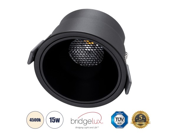 GLOBOSTAR® PLUTO-B 60262 Χωνευτό Downlight Σποτ με Honeycomb Anti Glare Reflector LED 15W 1950lm 38° AC 220-240V IP20 Φυσικό Λευκό 4500K - Bridgelux COB Chip & TÜV SÜD Driver - Μαύρο Ματ - Μ10.4 x Π10.4 x Υ6.5cm / Q9.5cm - 5 Χρόνια Εγγύηση GLOBOSTAR® PLUTO-B 60262 Χωνευτό Downlight Σποτ με Honeycomb Anti Glare Reflector LED 15W 1950lm 38° AC 220-240V IP20 Φυσικό Λευκό 4500K - Bridgelux COB Chip & TÜV SÜD Driver - Μαύρο Ματ - Μ10.4 x Π10.4 x Υ6.5cm / Q9.5cm - 5 Χρόνια Εγγύηση