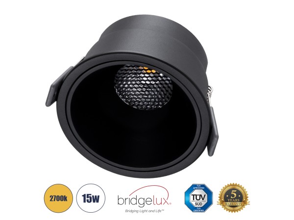 GLOBOSTAR® PLUTO-B 60263 Χωνευτό Downlight Σποτ με Honeycomb Anti Glare Reflector LED 15W 1875lm 38° AC 220-240V IP20 Θερμό Λευκό 2700K - Bridgelux COB Chip & TÜV SÜD Driver - Μαύρο Ματ - Μ10.4 x Π10.4 x Υ6.5cm / Q9.5cm - 5 Χρόνια Εγγύηση GLOBOSTAR® PLUTO-B 60263 Χωνευτό Downlight Σποτ με Honeycomb Anti Glare Reflector LED 15W 1875lm 38° AC 220-240V IP20 Θερμό Λευκό 2700K - Bridgelux COB Chip & TÜV SÜD Driver - Μαύρο Ματ - Μ10.4 x Π10.4 x Υ6.5cm / Q9.5cm - 5 Χρόνια Εγγύηση