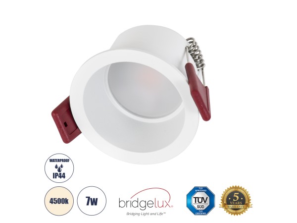 GLOBOSTAR® IP 60344 Χωνευτό Downlight Σποτ Μπάνιου LED 7W 750lm 45° AC 220-240V Αδιάβροχο IP44 Φυσικό Λευκό 4500K - Lumileds SMD Chip & TÜV SÜD Driver - Λευκό Ματ - Μ6.6 x Π6.6 x Υ5.3cm / Q5.5cm - 5 Χρόνια Εγγύηση GLOBOSTAR® IP 60344 Χωνευτό Downlight Σποτ Μπάνιου LED 7W 750lm 45° AC 220-240V Αδιάβροχο IP44 Φυσικό Λευκό 4500K - Lumileds SMD Chip & TÜV SÜD Driver - Λευκό Ματ - Μ6.6 x Π6.6 x Υ5.3cm / Q5.5cm - 5 Χρόνια Εγγύηση