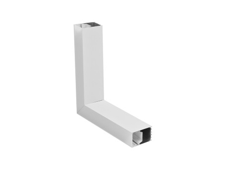 GLOBOSTAR® ALP-CORNER-SIDE90 BRIGHTRAIL 61777 Επιφανειακό / Κρεμαστό Προφίλ Αλουμινίου Γωνία με Λευκό Γαλακτερό Πατητό Κάλυμμα για Ταινίες LED IP20 - Λευκό Ματ - Μ30 x Π5 x Υ7.5cm