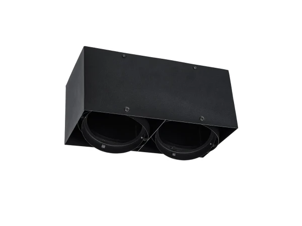 GLOBOSTAR® MAGMA 60627 Μοντέρνο Φωτιστικό Οροφής με Ντουί 2 x GU10 AC 220-240V IP20 - Μαύρο - Μ30 x Π15 x Υ13cm