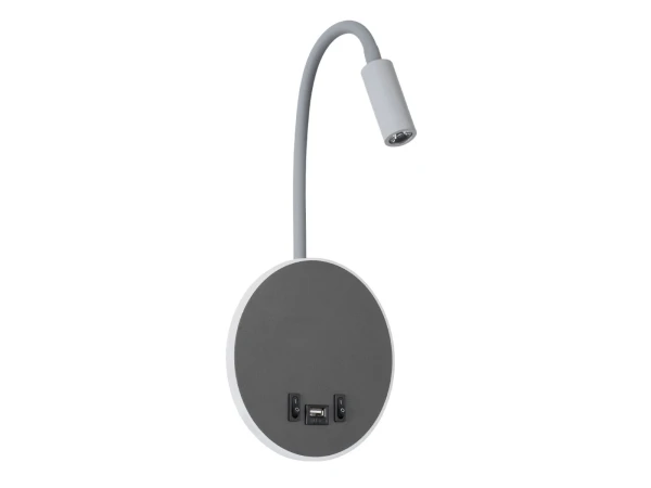 GLOBOSTAR® GOOSE 60882 Μοντέρνο Φωτιστικό Τοίχου - Απλίκα Ξενοδοχείου Reading Light με Φορτιστή USB 3A LED 6W 600lm 36° & 360° AC 220-240V IP20 Φυσικό Λευκό 4500K - CREE XPE & Lumileds SMD Chip & TÜV SÜD Driver - Γκρι Ανθρακί Ματ - Μ15.5 x Π15 x Υ30.5cm - GLOBOSTAR® GOOSE 60882 Μοντέρνο Φωτιστικό Τοίχου - Απλίκα Ξενοδοχείου Reading Light με Φορτιστή USB 3A LED 6W 600lm 36° & 360° AC 220-240V IP20 Φυσικό Λευκό 4500K - CREE XPE & Lumileds SMD Chip & TÜV SÜD Driver - Γκρι Ανθρακί Ματ - Μ15.5 x Π15 x Υ30.5cm -