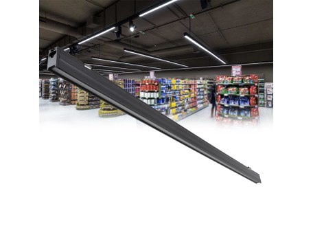 GLOBOSTAR® OFFICE 61024 Μοντέρνο Γραμμικό Επεκτεινόμενο Φωτιστικό Οροφής LED 18W 2200lm 120° AC 220-240V IP20 Φυσικό Λευκό 4500K - Lumileds SMD Chip - Μαύρο Ματ - Μ120 x Π2 x Υ4cm - 3 Χρόνια Εγγύηση