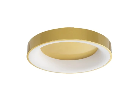 GLOBOSTAR® SALEM 61235 Μοντέρνο Φωτιστικό Οροφής LED 75W 8625lm 120° AC 220-240V IP20 Ρυθμιζόμενο Λευκό CCT με Χειριστήριο από 2700K έως 6000K Dimmable - Lumileds SMD Chip - Χρυσό - Μ45 x Π45 x Υ9.5cm - 3 Χρόνια Εγγύηση