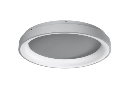 GLOBOSTAR® SALEM 61238 Μοντέρνο Φωτιστικό Οροφής LED 105W 12075lm 120° AC 220-240V IP20 Ρυθμιζόμενο Λευκό CCT με Χειριστήριο από 2700K έως 6000K Dimmable - Lumileds SMD Chip - Γκρι - Μ60 x Π60 x Υ9.5cm - 3 Χρόνια Εγγύηση