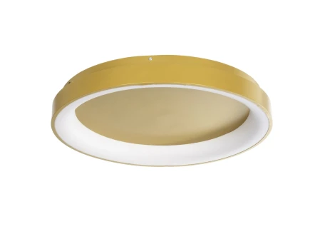 GLOBOSTAR® SALEM 61239 Μοντέρνο Φωτιστικό Οροφής LED 105W 12075lm 120° AC 220-240V IP20 Ρυθμιζόμενο Λευκό CCT με Χειριστήριο από 2700K έως 6000K Dimmable - Lumileds SMD Chip - Χρυσό - Μ60 x Π60 x Υ9.5cm - 3 Χρόνια Εγγύηση