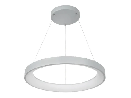 GLOBOSTAR® SALEM 61246 Μοντέρνο Κρεμαστό Φωτιστικό Οροφής LED 105W 12075lm 120° AC 220-240V IP20 Ρυθμιζόμενο Λευκό CCT με Χειριστήριο από 2700K έως 6000K Dimmable - Lumileds SMD Chip - Γκρι - Μ60 x Π60 x Υ6cm - 3 Χρόνια Εγγύηση