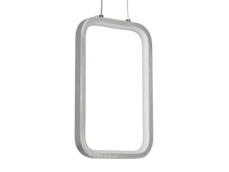 GLOBOSTAR® DEROBA 61300 Μοντέρνο Κρεμαστό Φωτιστικό Οροφής LED 12W 1320lm 360° AC 220-240V IP20 Ρυθμιζόμενο Λευκό CCT με On/Off 2700K/4500K/6000K - Lumileds SMD Chip - Νίκελ Βούρτσας - Μ16 x Π1.6 x Υ25.5cm - 3 Χρόνια Εγγύηση