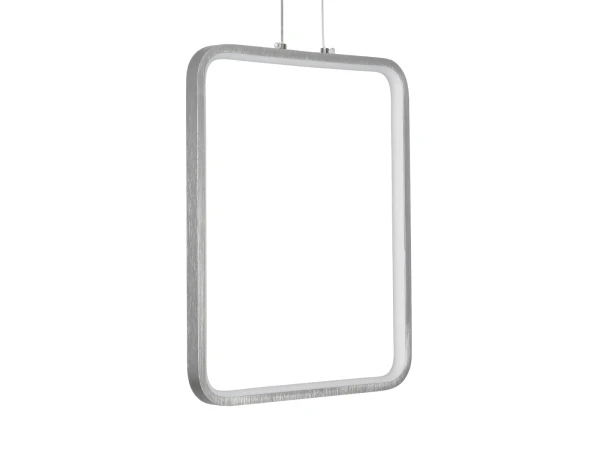 GLOBOSTAR® NEROBA 61304 Μοντέρνο Κρεμαστό Φωτιστικό Οροφής LED 18W 1980lm 360° AC 220-240V IP20 Ρυθμιζόμενο Λευκό CCT με On/Off 2700K/4500K/6000K - Lumileds SMD Chip - Νίκελ Βούρτσας - Μ29 x Π2 x Υ36cm - 3 Χρόνια Εγγύηση