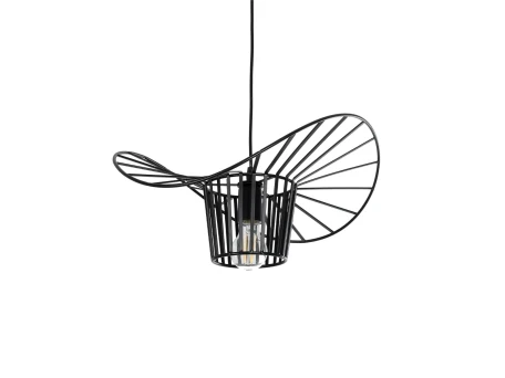 GLOBOSTAR® LUMINOVA 61462 Μοντέρνο Κρεμαστό Φωτιστικό Οροφής με Ντουί 1 x E27 AC 220-240V IP20 - Μαύρο - Μ40 x Π40 x Υ20cm