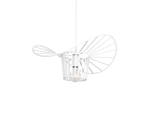 GLOBOSTAR® LUMINOVA 61463 Μοντέρνο Κρεμαστό Φωτιστικό Οροφής με Ντουί 1 x E27 AC 220-240V IP20 - Λευκό - Μ40 x Π40 x Υ20cm