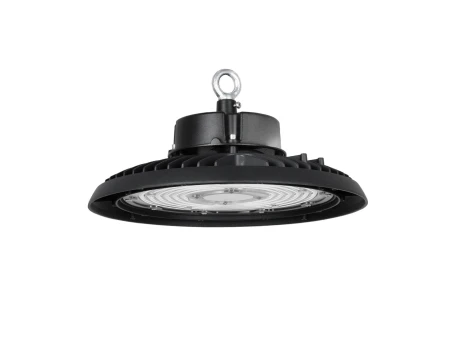 GLOBOSTAR® INDUSTRY 61502 Βιομηχανικό Φωτιστικό Καμπάνα High Bay UFO LED 200W 30000lm SDCM<5 90° AC 85-265V Αδιάβροχο IP65 IK08 Φυσικό Λευκό 5000K - 338 x Sanan Opto SMD Chip & TÜV SÜD Driver - Μαύρο Χυτό Αλουμίνιο - Μ30 x Π30 x Υ16cm - 5 Χρόνια Εγγύηση