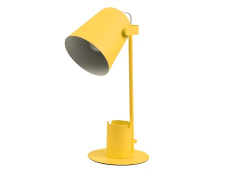 GLOBOSTAR® PENCASE 61567 Μοντέρνο Επιτραπέζιο Φωτιστικό Πορτατίφ με Ντουί 1 x E27 AC 220-240V IP20 - Κίτρινο - Μ12 x Π15 x Υ38cm