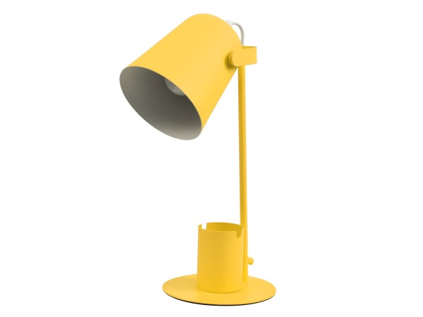 GLOBOSTAR® PENCASE 61567 Μοντέρνο Επιτραπέζιο Φωτιστικό Πορτατίφ με Ντουί 1 x E27 AC 220-240V IP20 - Κίτρινο - Μ12 x Π15 x Υ38cm