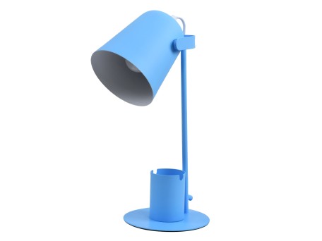 GLOBOSTAR® PENCASE 61568 Μοντέρνο Επιτραπέζιο Φωτιστικό Πορτατίφ με Ντουί 1 x E27 AC 220-240V IP20 - Μπλε - Μ12 x Π15 x Υ38cm