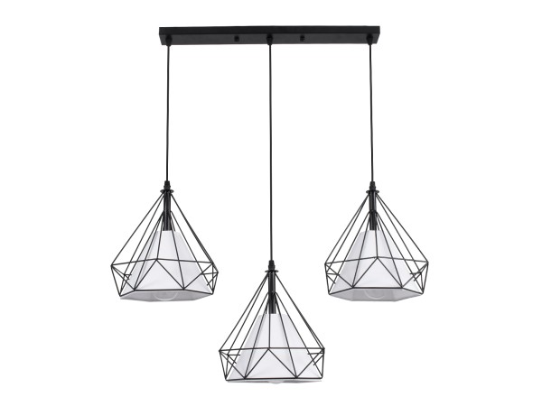 GLOBOSTAR® EIFFEL 61569 Vintage Κρεμαστό Φωτιστικό Οροφής με Ντουί 3 x E27 AC 220-240V IP20 - Μαύρο & Λευκό - Μ68 x Π25 x Υ130cm GLOBOSTAR® EIFFEL 61569 Vintage Κρεμαστό Φωτιστικό Οροφής με Ντουί 3 x E27 AC 220-240V IP20 - Μαύρο & Λευκό - Μ68 x Π25 x Υ130cm