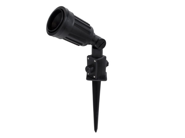 GloboStar® GRASEDO 61613 Καρφωτή Βάση Κήπου με Ντουί E27 για Λάμπα Σποτ PAR38 - Αδιάβροχη IP67 - Υψηλής Αντοχής ABS - VDE Certified - Φ7.6 x Υ43.5cm - Μαύρο - 5 Years Warranty